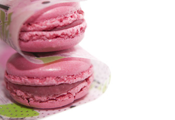 macaron rose emballés