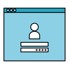 access template login icon vector illustration design