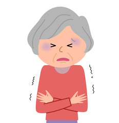 シニア女性　悪寒
