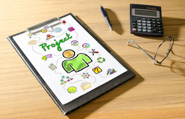 Project concept on a desk