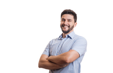 Portrait of young bearded man