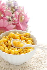 food ingredient, sweet corn in bowl
