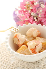 Prawn and potato mayonnaise salad