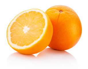 Fresh Orange fruit isolated on white background