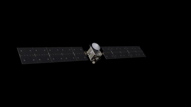 Satellite. Looped. Alpha Channel Included.