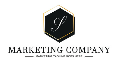 Elegant Modern Professional Luxury Company Business Letter S Logo Design