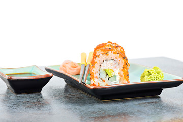 California maki sushi with masago