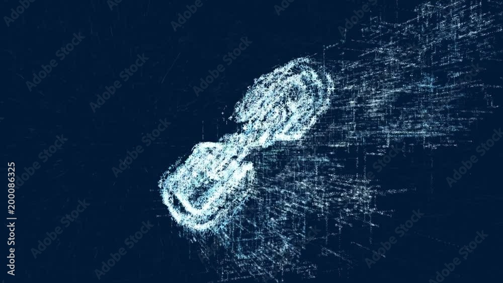 Canvas Prints logo of broken chain, loop news animation. intro energetic action of abstract broken chain