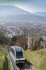 Bergbahn in den Alpen