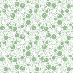 green bubbles grapes seamless pattern