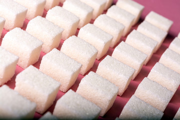 Abstract image of evenly spaced sugar cubes