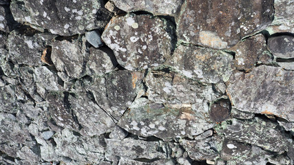 Texture of big real rock stone wall.