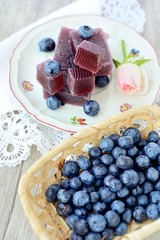 Organic marmalade of blueberry