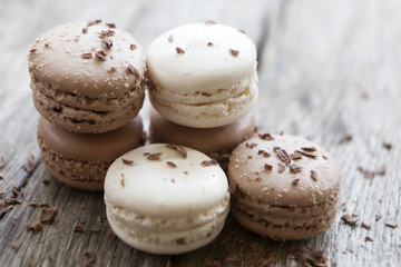 macarons vanille et chocolat