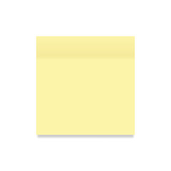 Sticker paper yellow colored on a white background