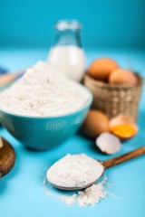 Basic baking ingredients