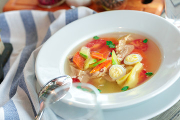 chicken soup with vegetables