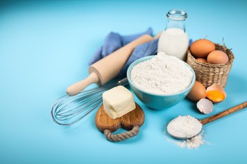 Basic baking ingredients