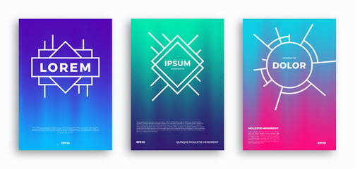 Cover page design, Creative gradients background. Vector illustration template