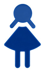 Female Toilet Sign, isolated on white background 