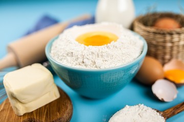 Basic baking ingredients