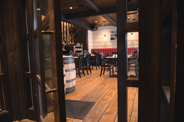 Interior of a bar