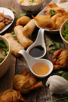 selection of asian food