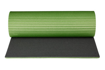 Yoga mat isolated on white background