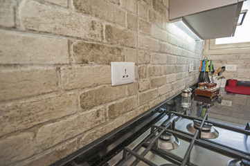 Modern kitchen in a luxury apartment