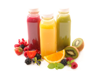 fruit juice on white background