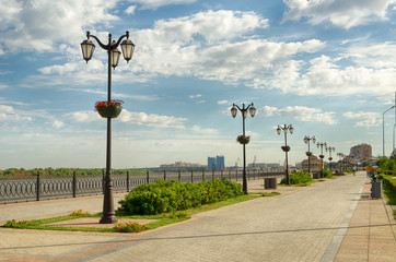Embankment of the Volga River, Astrakhan.