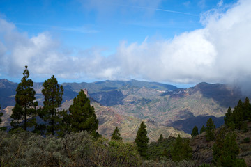 Blick vom Roque Nublo nach Teneriffa