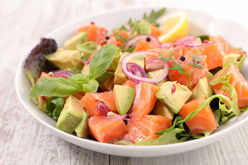 salmon and avocado salad