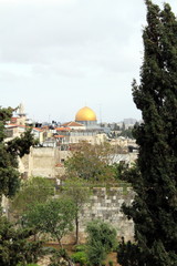 Obraz premium Dome of the Rock on Temple Mount in Old Jerusalem