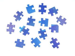puzzles on a white background
