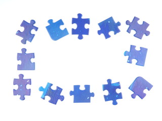 puzzles on a white background