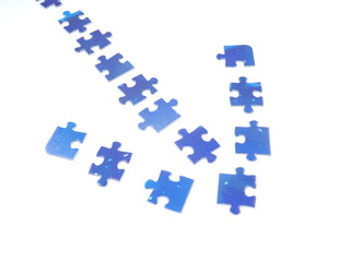 puzzles on a white background