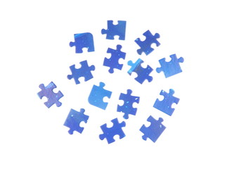 puzzles on a white background