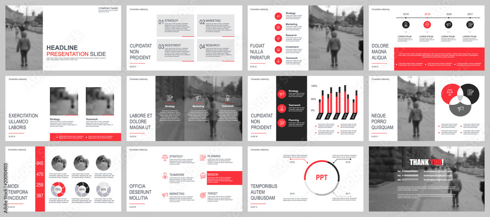 Poster Business presentation slides templates from infographic elements. Can be used for presentation, flyer and leaflet, brochure, corporate report, marketing, advertising, annual report, banner, booklet.