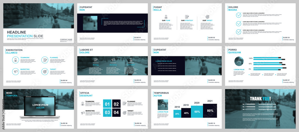 Aufkleber Business presentation slides templates from infographic elements. Can be used for presentation, flyer and leaflet, brochure, corporate report, marketing, advertising, annual report, banner, booklet.