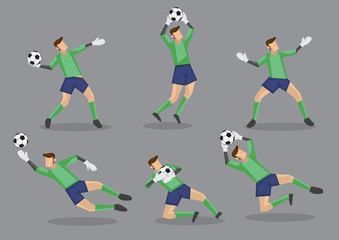 Fototapeta na wymiar Soccer Goalkeeper Vector Icon Illustration