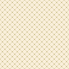 Geometric vector grid. Seamless fine abstract pattern. Modern golden background