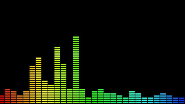 Equalizer Audio Spectrum Colored Level Dynamic Waves Background
