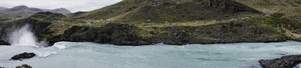 Paine River in the Magallanes Region of Chile