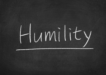 Obraz premium humility concept word on a blackboard background