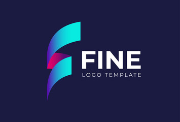 Letter F Logo Icon Design Template. Technology Abstract Vector Logotype