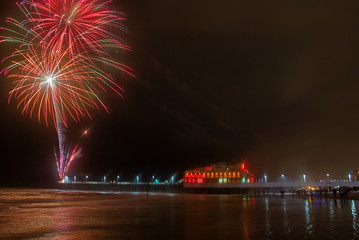 Fototapeta na wymiar Daytona Beach Fireworks at New Years