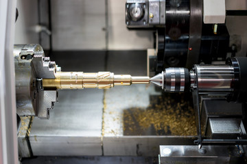 Steel metal automotive parts cutting machine process by CNC lathe