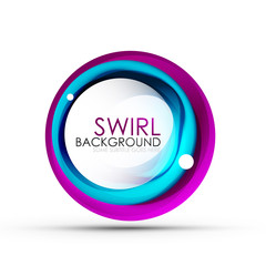 Spiral swirl flowing lines 3d vector abstract digital motion background design. Rotating concept