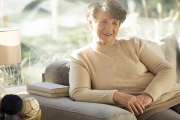 Senior sitting at home